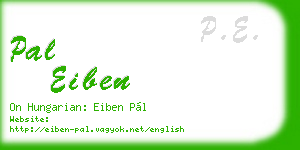 pal eiben business card
